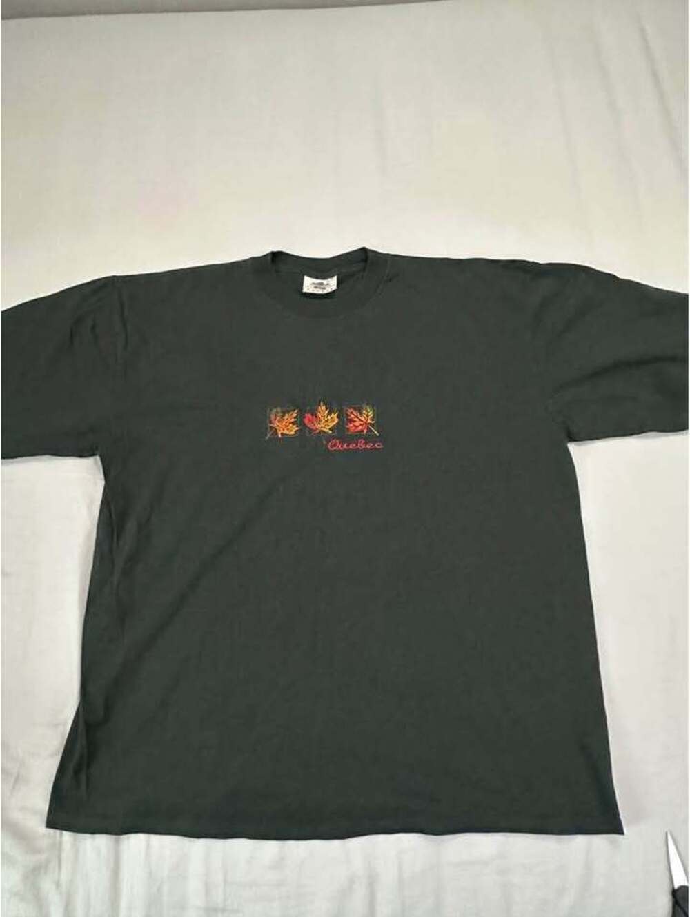 Vintage Quality Goods XL Tee Embroidered Quebec Maple Leaves Used Like New $30